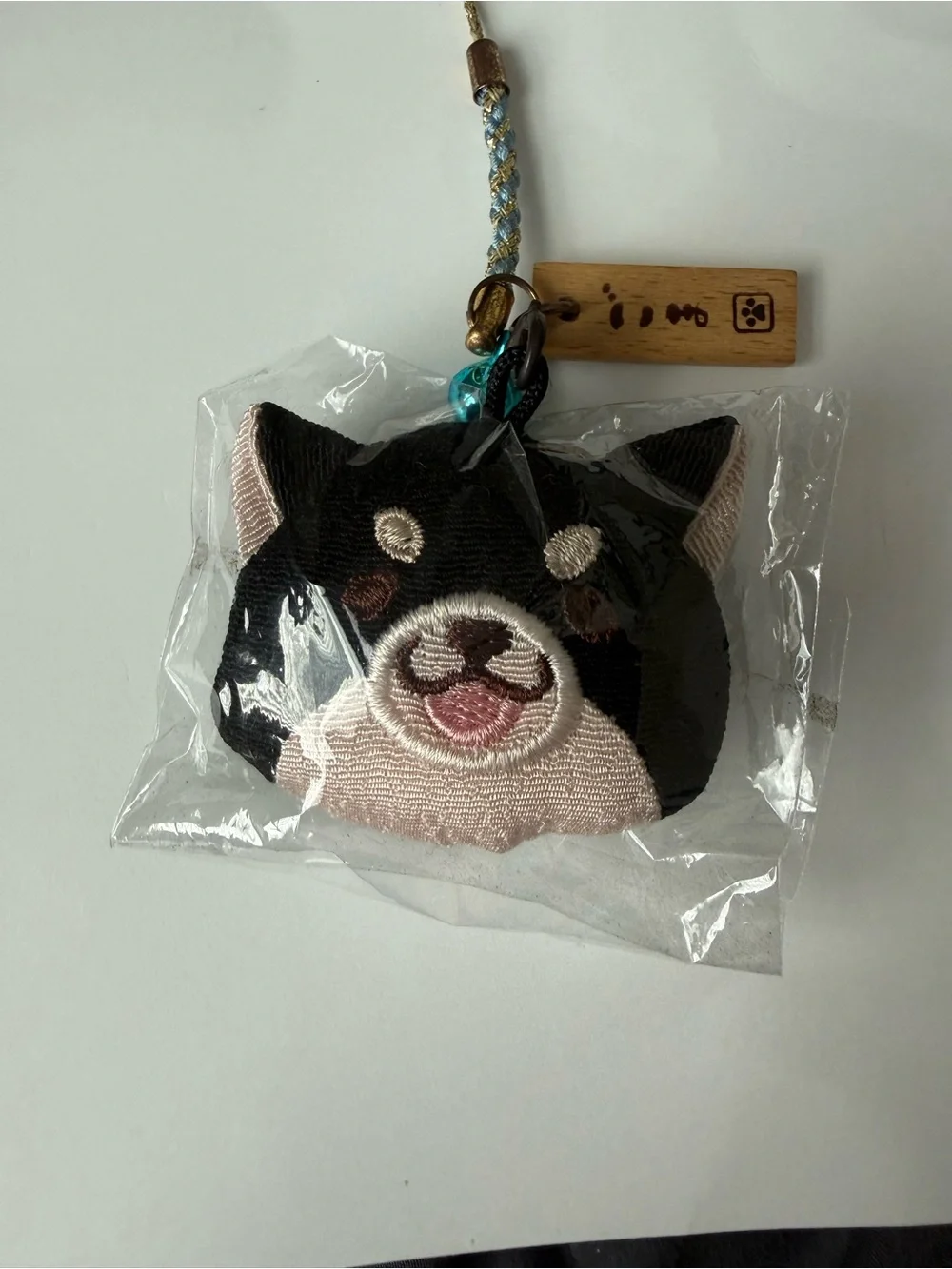Mochishiba Goma Black Shiba Inu Chirimen Strap SK Japan NWT